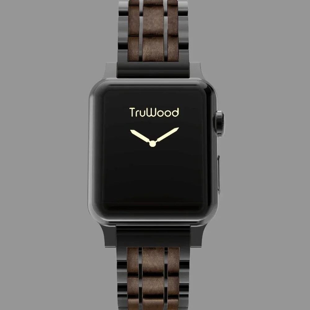 TruWood Classic Apple Watch Band - black sandalwood NWT 38-41mm